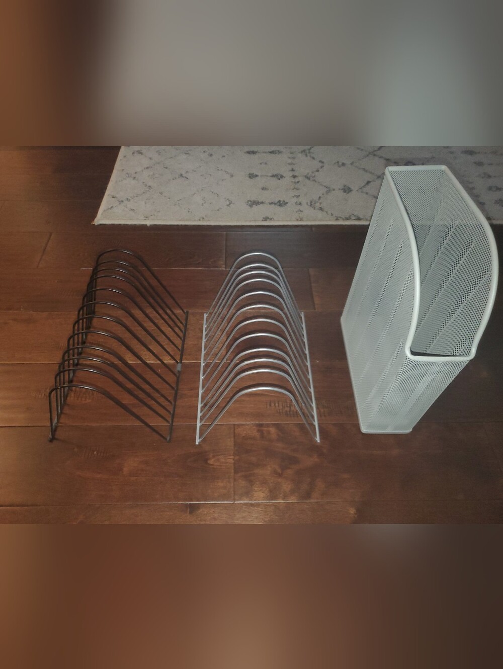 Mesh File Organizer & Metal Vertical File Racks - White, Silver, Black